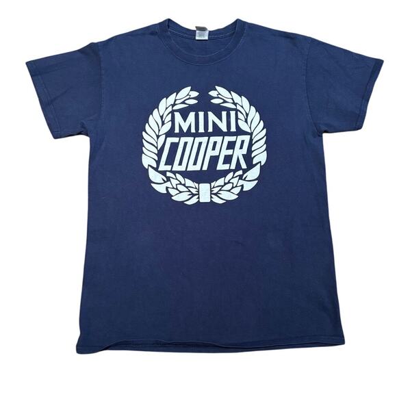 Men's Medium Mini Cooper Navy Blue Short Sleeve T-Shirt, Size Med., EUC - Picture 1 of 3